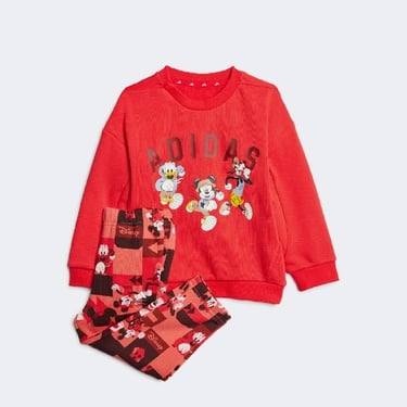  adidas X Disney Mickey Mouse Bebek Kırmızı Eşofman Takımı
