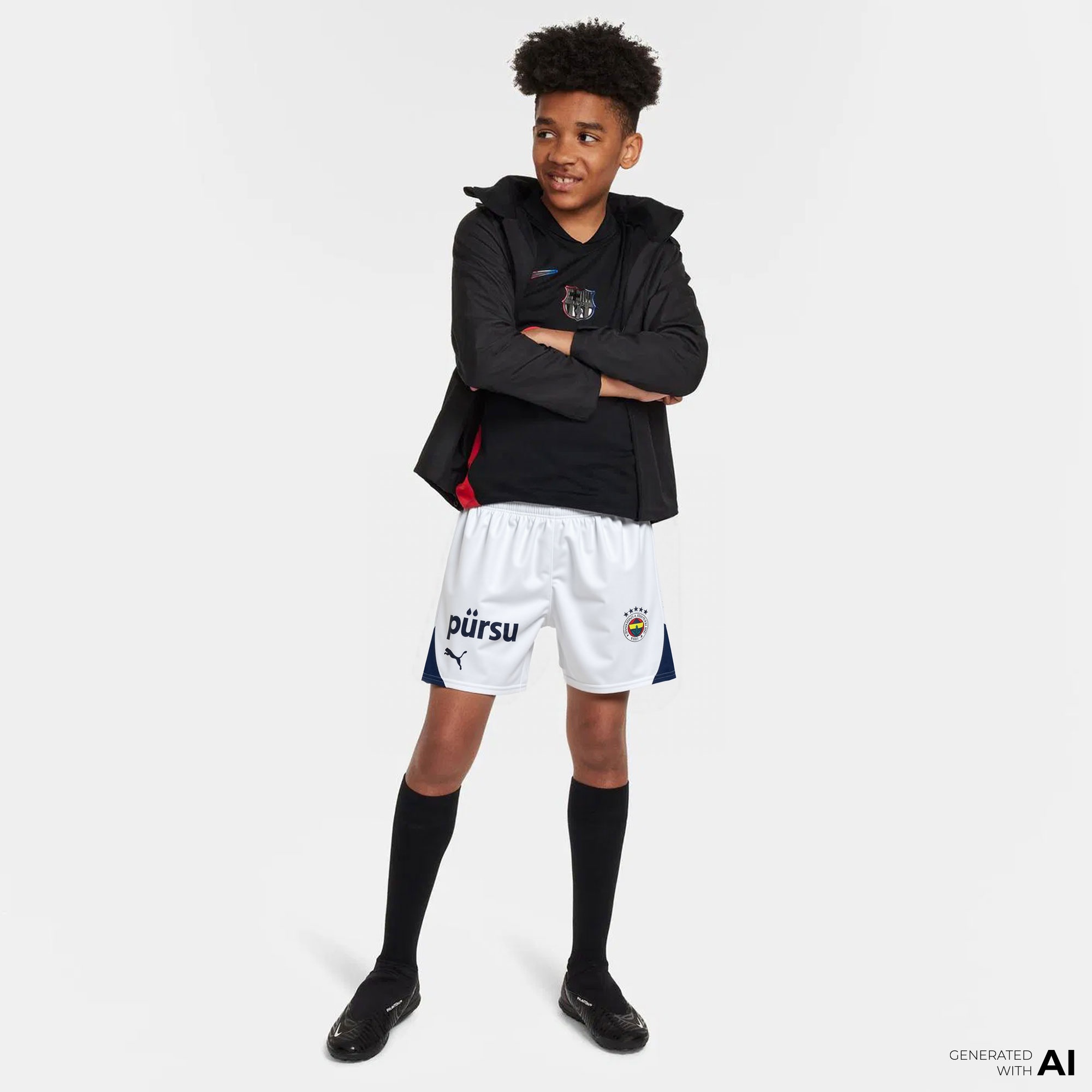 Puma Fsk Jr Çocuk Beyaz Şort