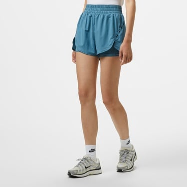  Nike One Dri-Fit 2 in 1 Kadın Mavi Şort