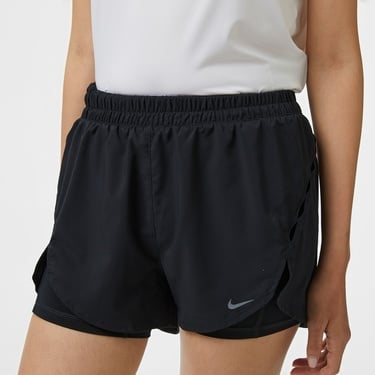  Nike One Dri-Fit 2 in 1 Kadın Siyah Şort