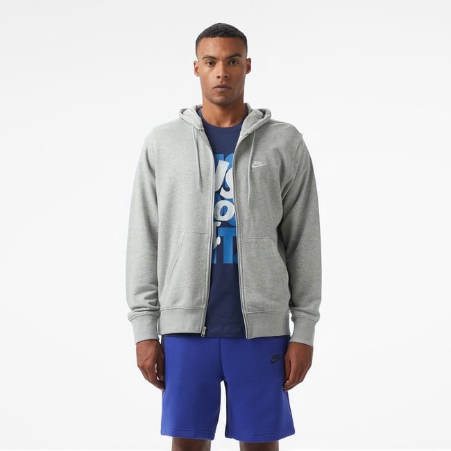  Nike Club Fleece Erkek Gri Hoodie