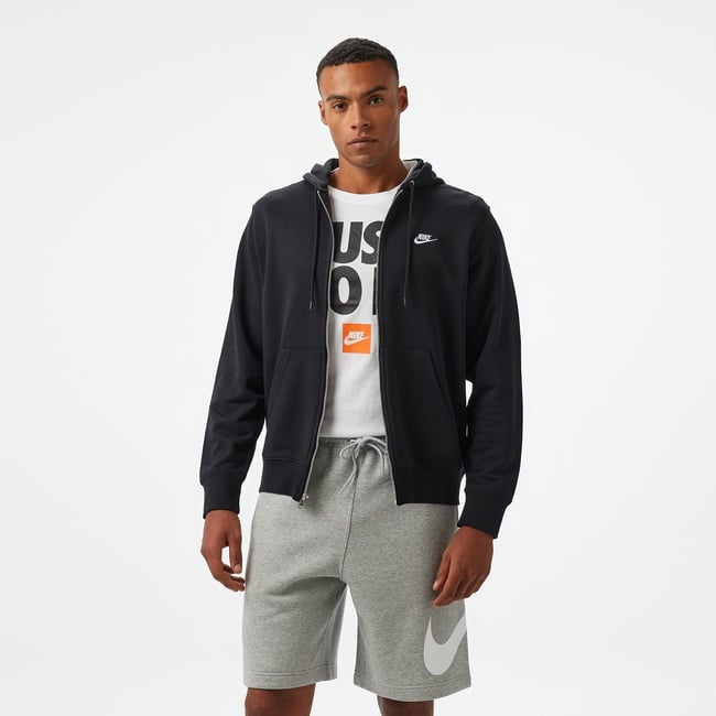  Nike Club Fleece Erkek Siyah Hoodie