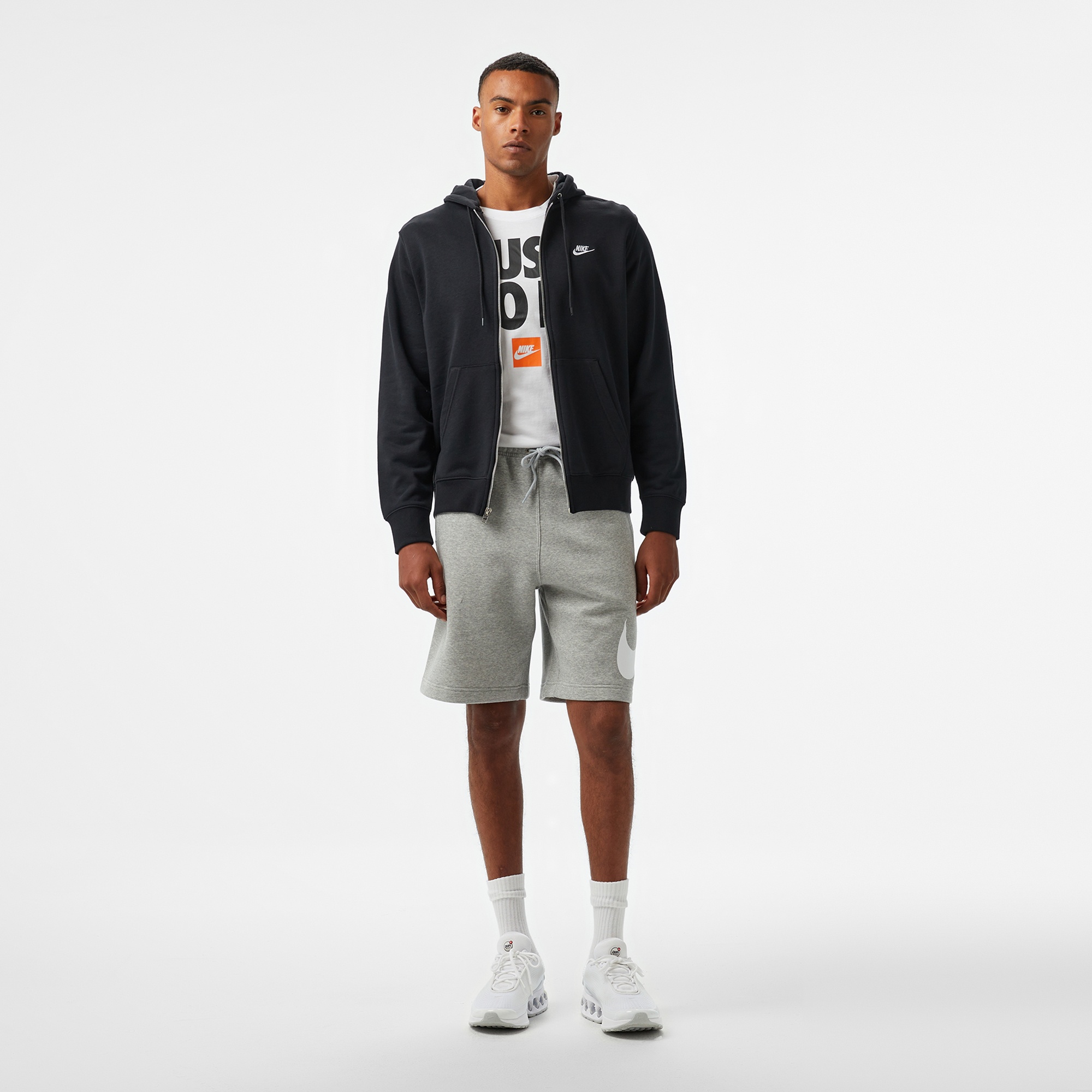 Nike Club Fleece Erkek Siyah Hoodie