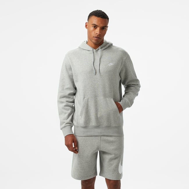  Nike Club Pullover Fleece Erkek Gri Hoodie