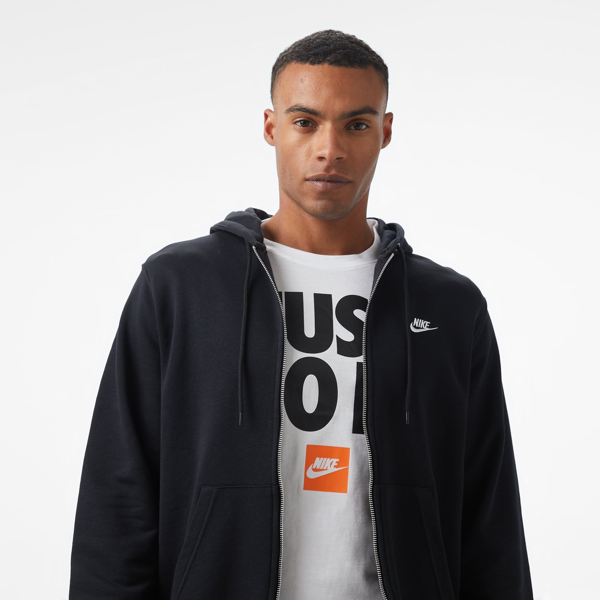 Nike Club Fleece Erkek Siyah Hoodie