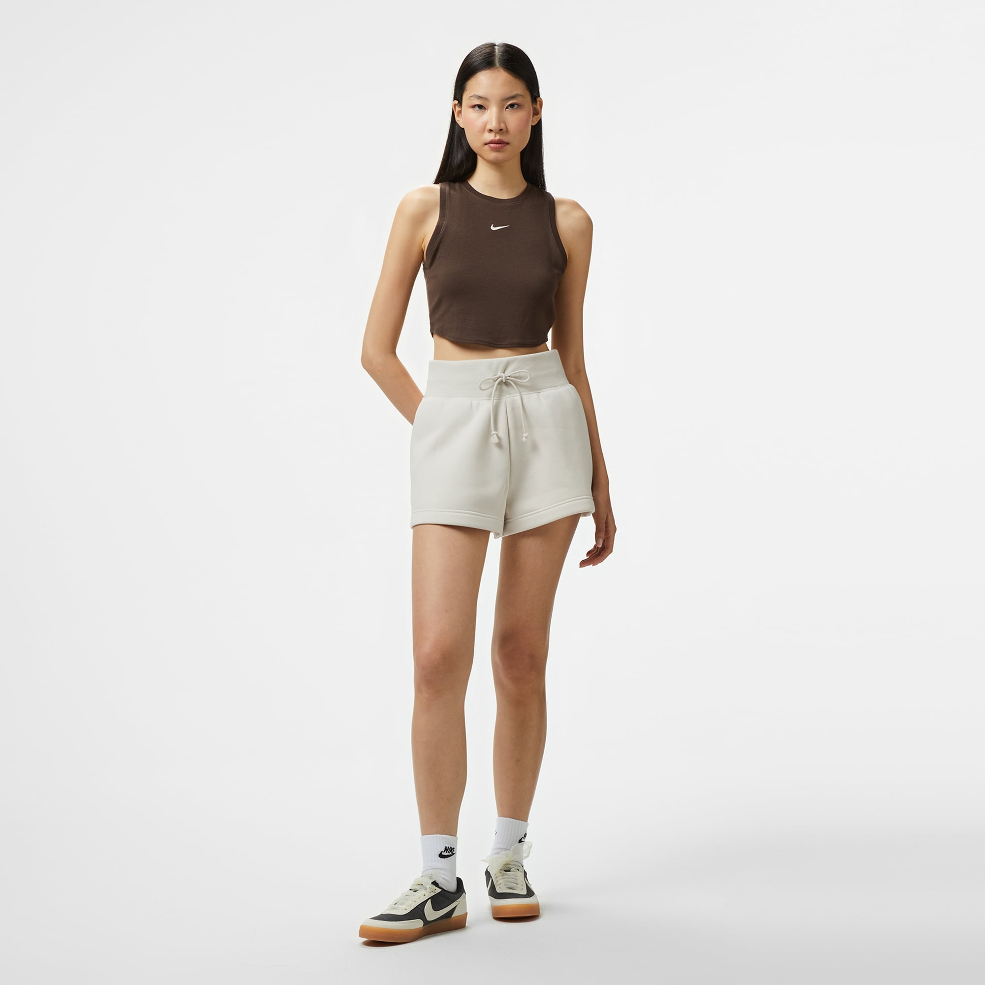 Nike Sportswear Phoenix Fleece Kadın Bej Şort