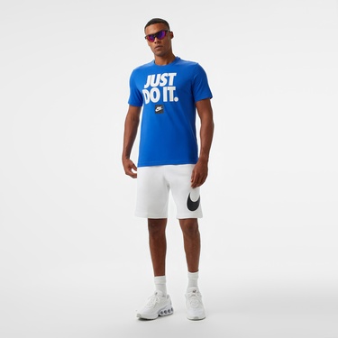  Nike Sportswear Verbiage Erkek Mavi T-Shirt