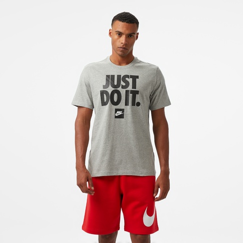  Nike Sportswear Verbiage Erkek Gri T-Shirt