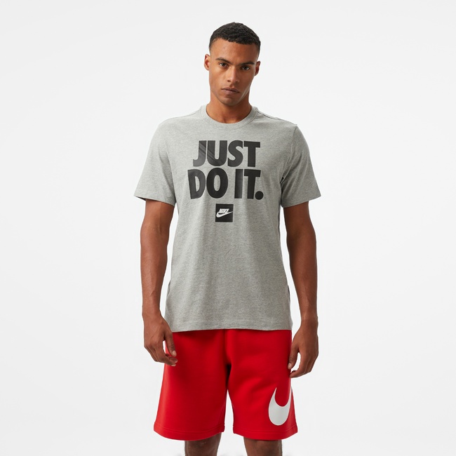  Nike Sportswear Verbiage Erkek Gri T-Shirt