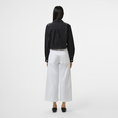  Guess Bellflower Crop Wide  Kadın Beyaz Jean