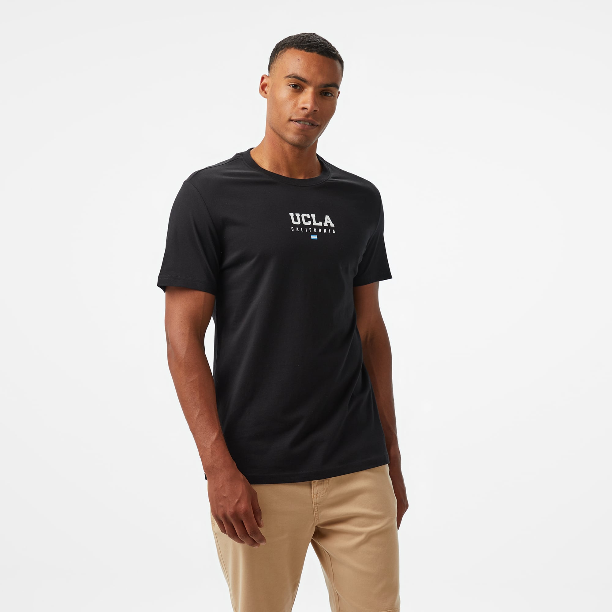  Ucla Sherman Erkek Siyah Bisiklet Yaka T-Shirt
