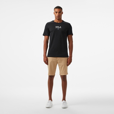  Ucla Sherman Erkek Siyah Bisiklet Yaka T-Shirt