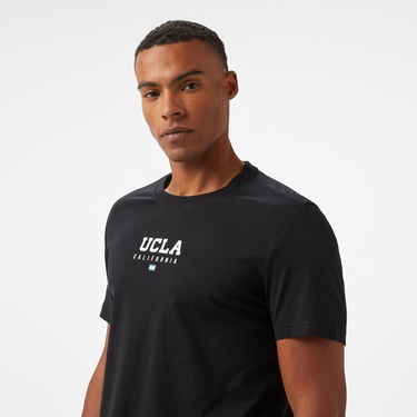  Ucla Sherman Erkek Siyah Bisiklet Yaka T-Shirt
