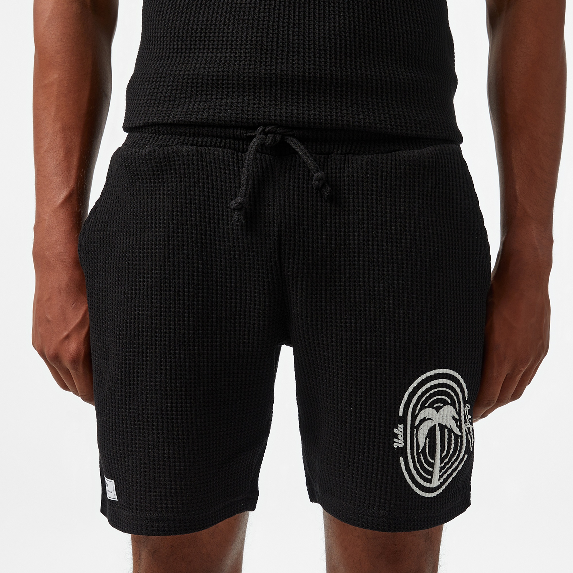 Ucla Sierge Erkek Siyah Örme Şort