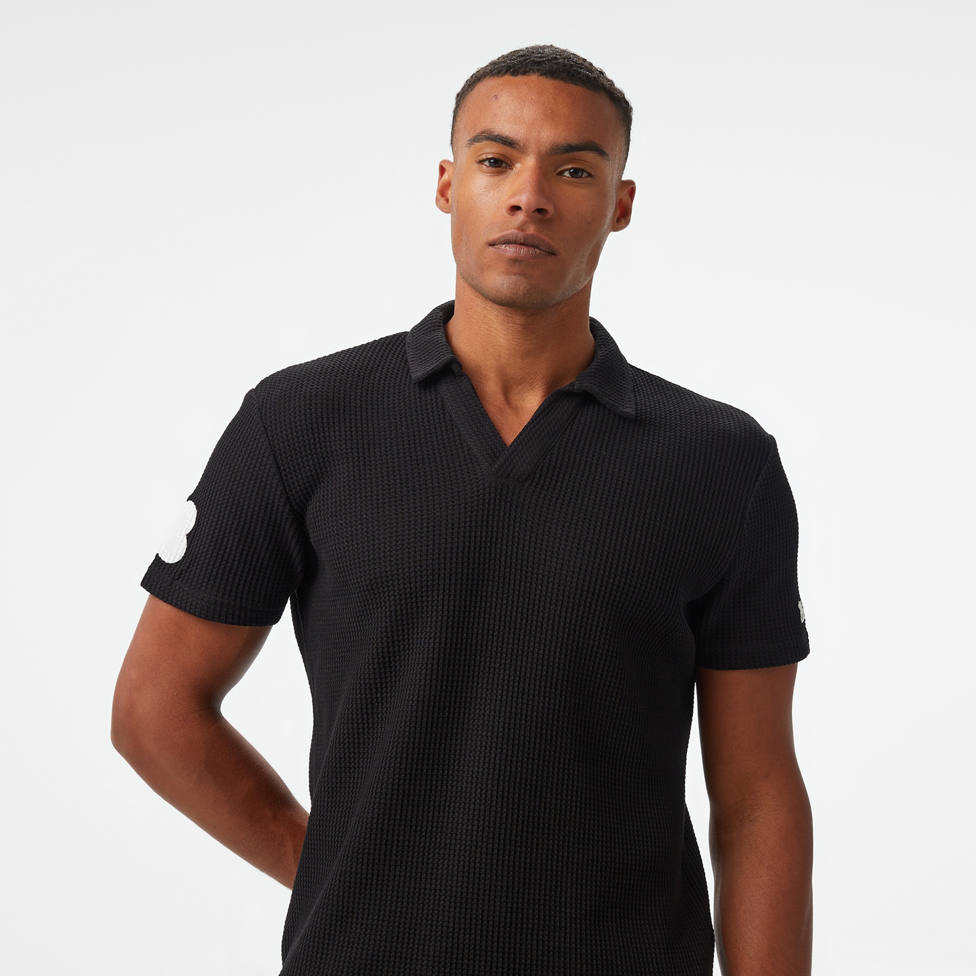 Ucla Russel Erkek Siyah Polo Yaka T-Shirt