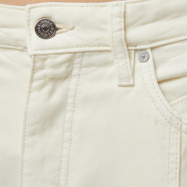  Boss Slouchy Pleatd Kadın Beyaz Jean