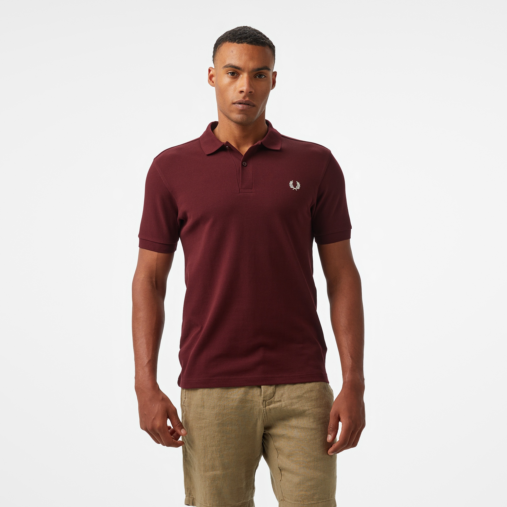 Fred Perry  Erkek Bordo T-Shirt