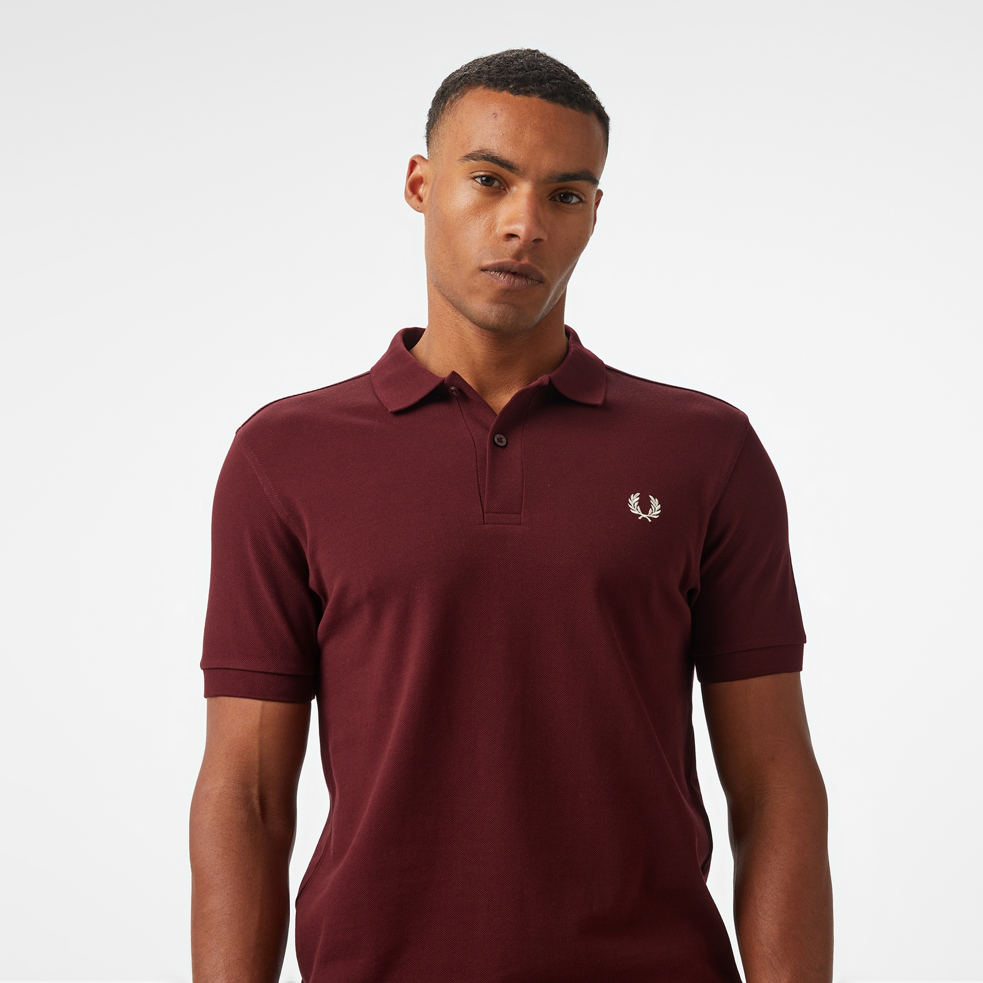 Fred Perry  Erkek Bordo T-Shirt