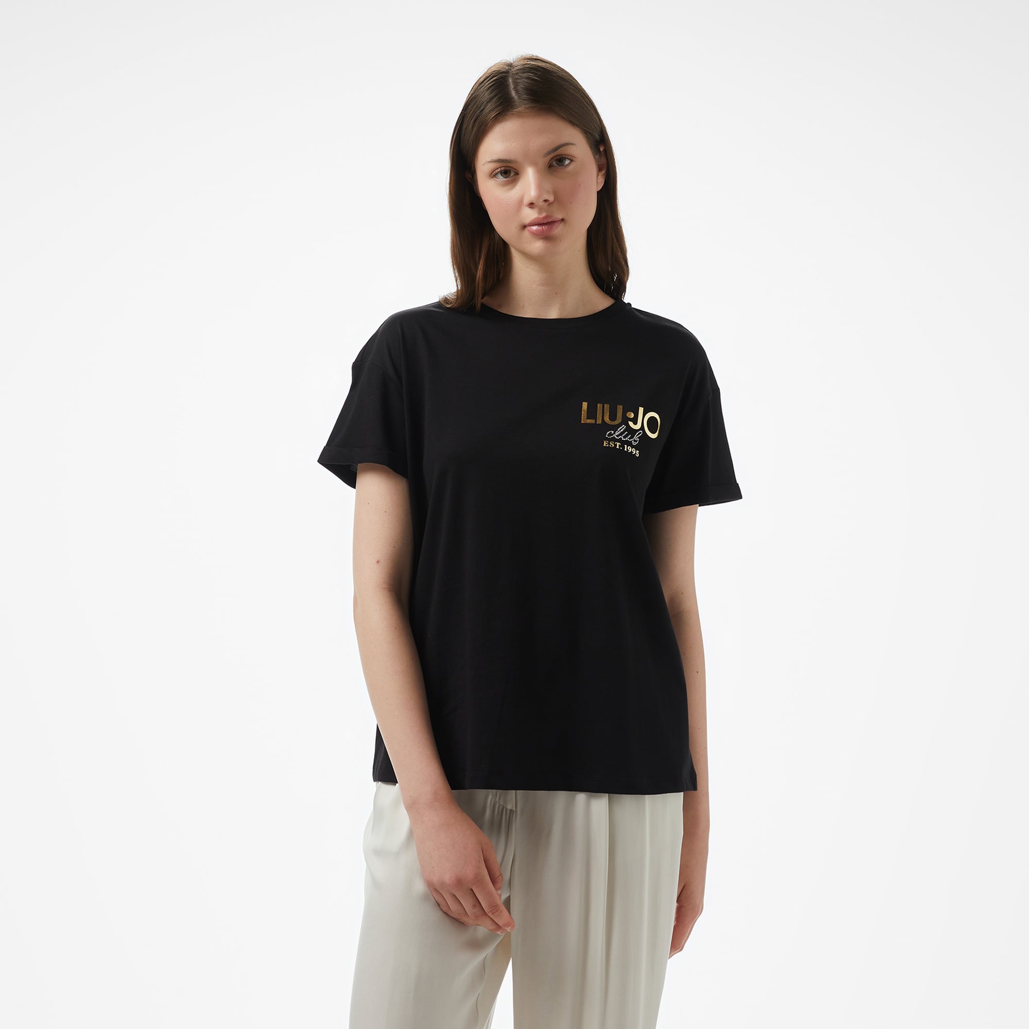  Liu Jo Kadın Siyah T-Shirt