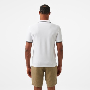  Fred Perry Twin Tipped Erkek Beyaz T-Shirt