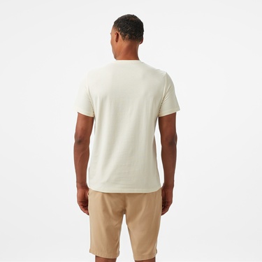  Fred Perry Textured Laurel Wreath Erkek Bej T-Shirt