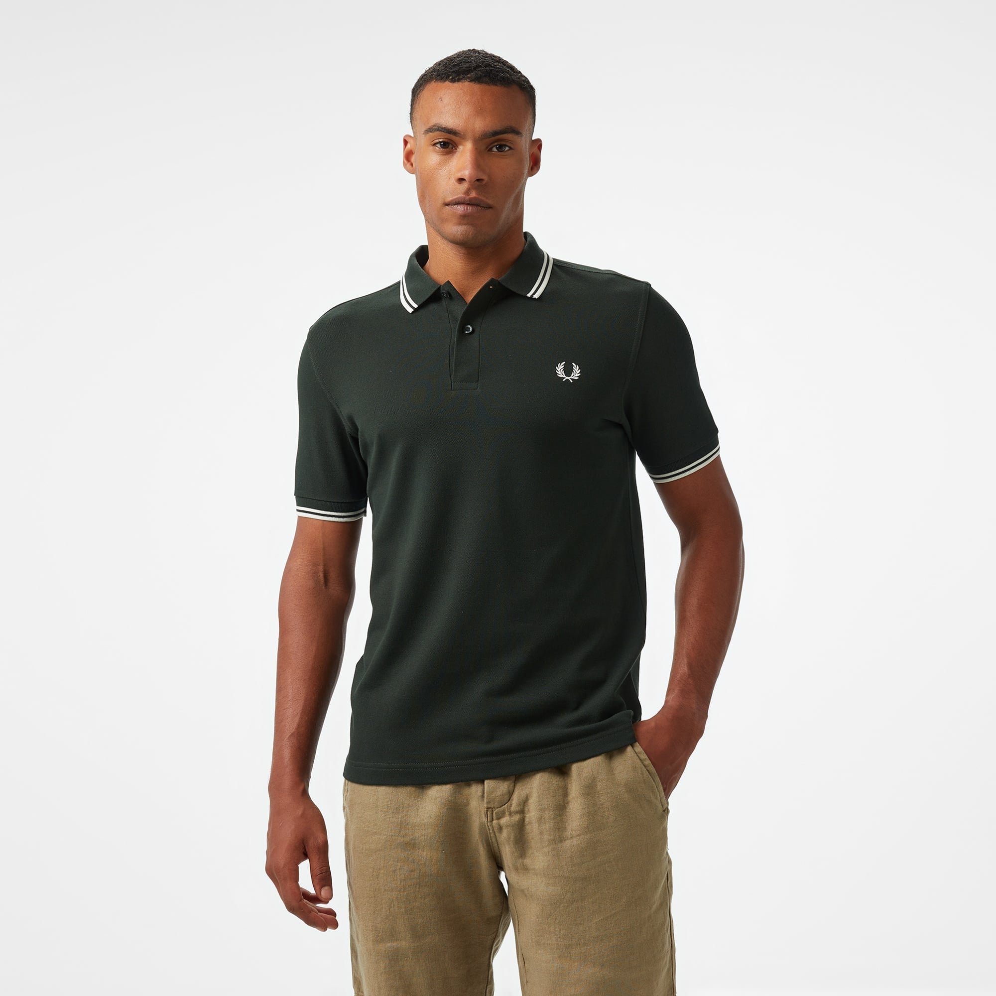 Fred Perry Twin Tipped Erkek Yeşil T-Shirt