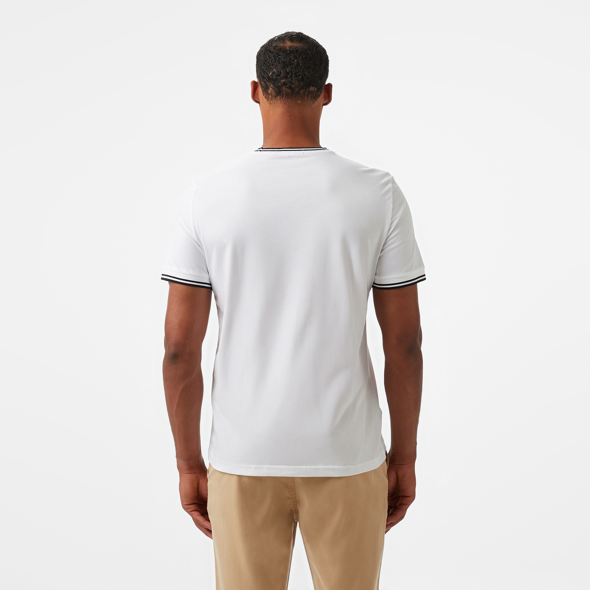 Fred Perry Twin Tipped Erkek Beyaz T-Shirt