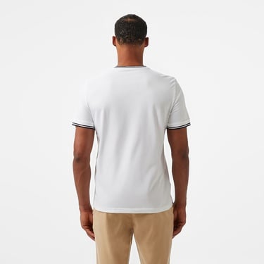 Fred Perry Twin Tipped Erkek Beyaz T-Shirt
