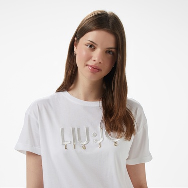  Liu Jo Kadın Beyaz T-Shirt
