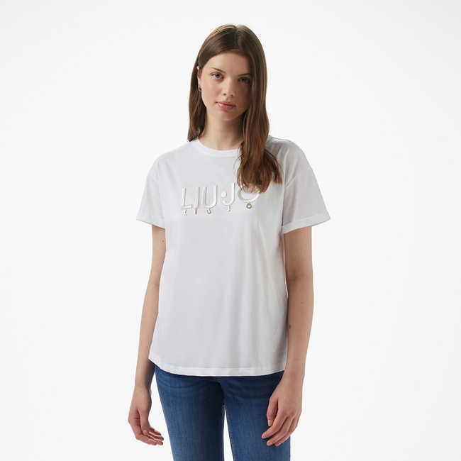  Liu Jo Kadın Beyaz T-Shirt