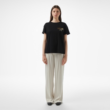  Liu Jo Kadın Siyah T-Shirt