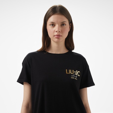  Liu Jo Kadın Siyah T-Shirt