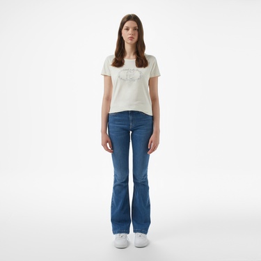  Liu Jo Kadın Beyaz T-Shirt