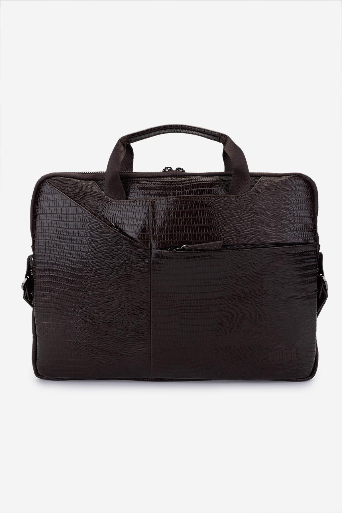  Valmenti Erkek Hakiki Deri Kahverengi Lazer Evrak Çantası