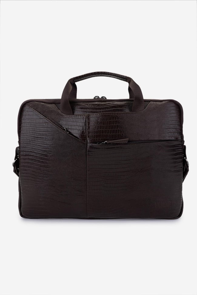  Valmenti Erkek Hakiki Deri Kahverengi Lazer Evrak Çantası