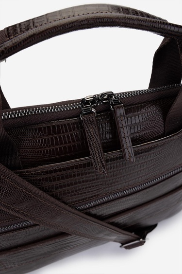  Valmenti Erkek Hakiki Deri Kahverengi Lazer Evrak Çantası