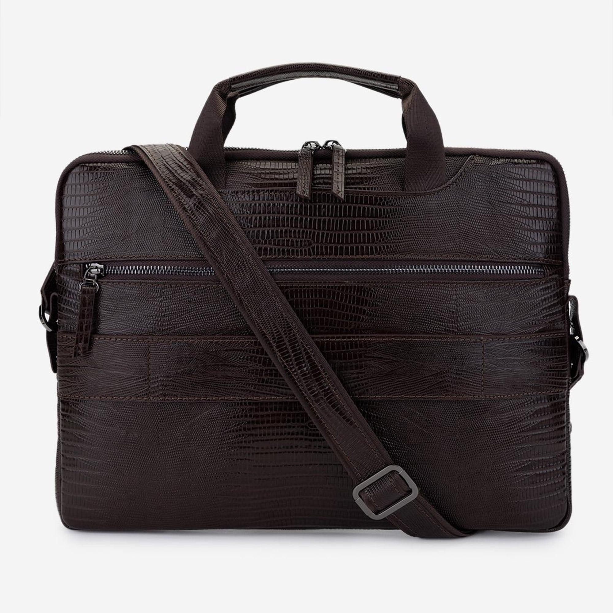 Valmenti Erkek Hakiki Deri Kahverengi Lazer Evrak Çantası