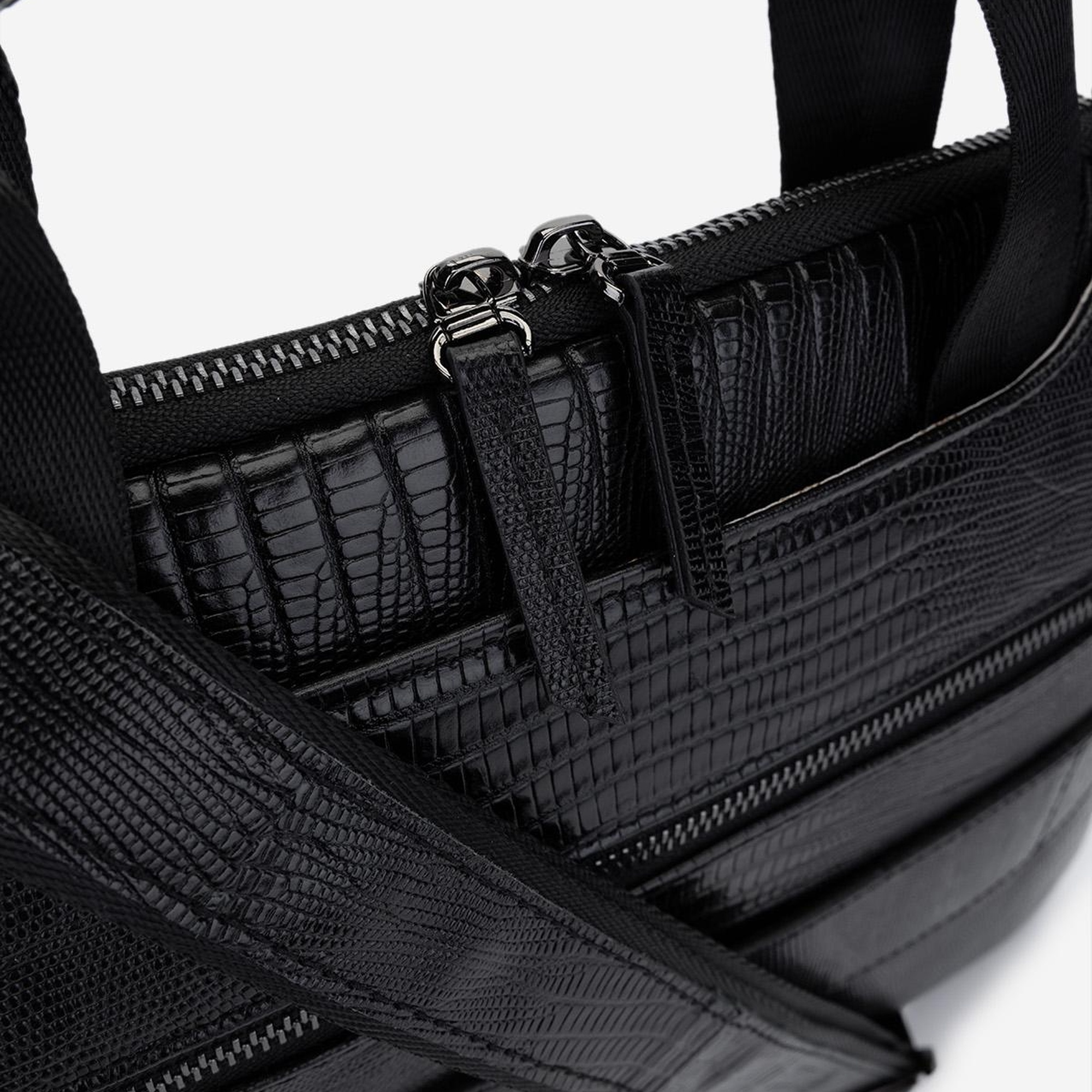 Valmenti Erkek Hakiki Deri Siyah Lazer Evrak Çantası