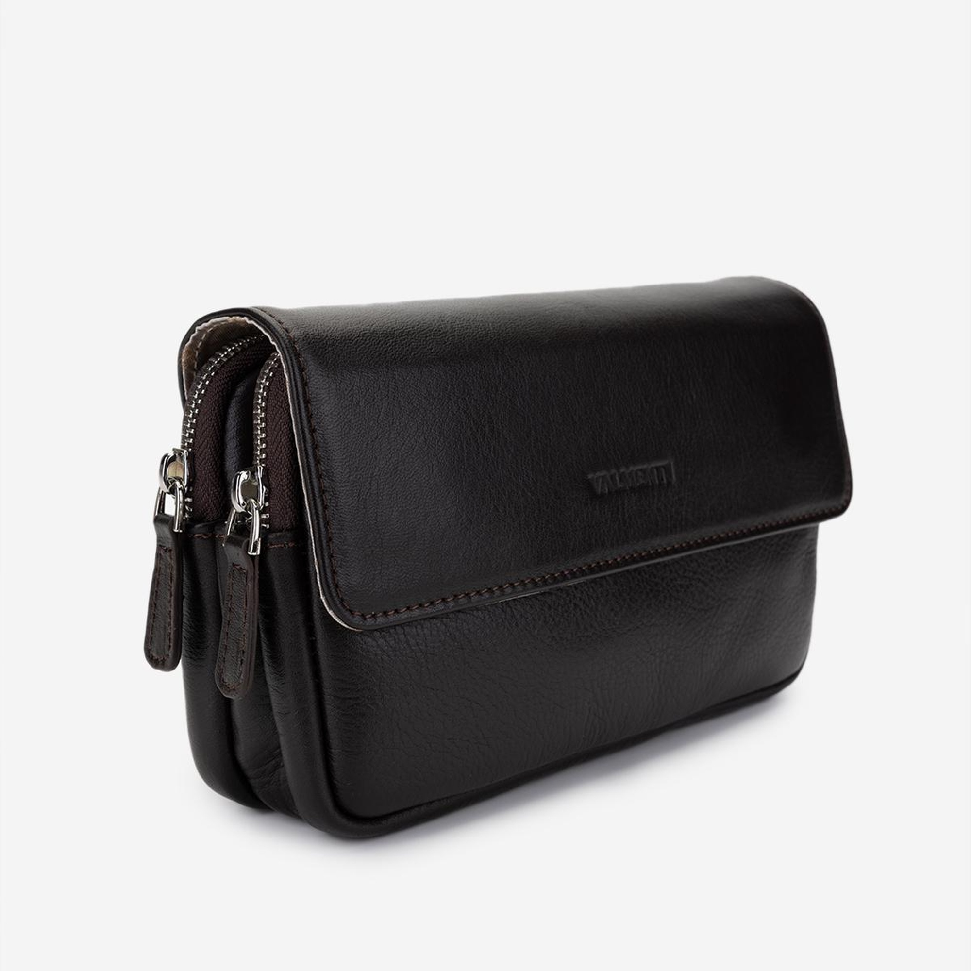 Valmenti Erkek Hakiki Deri Kahverengi El Çantası