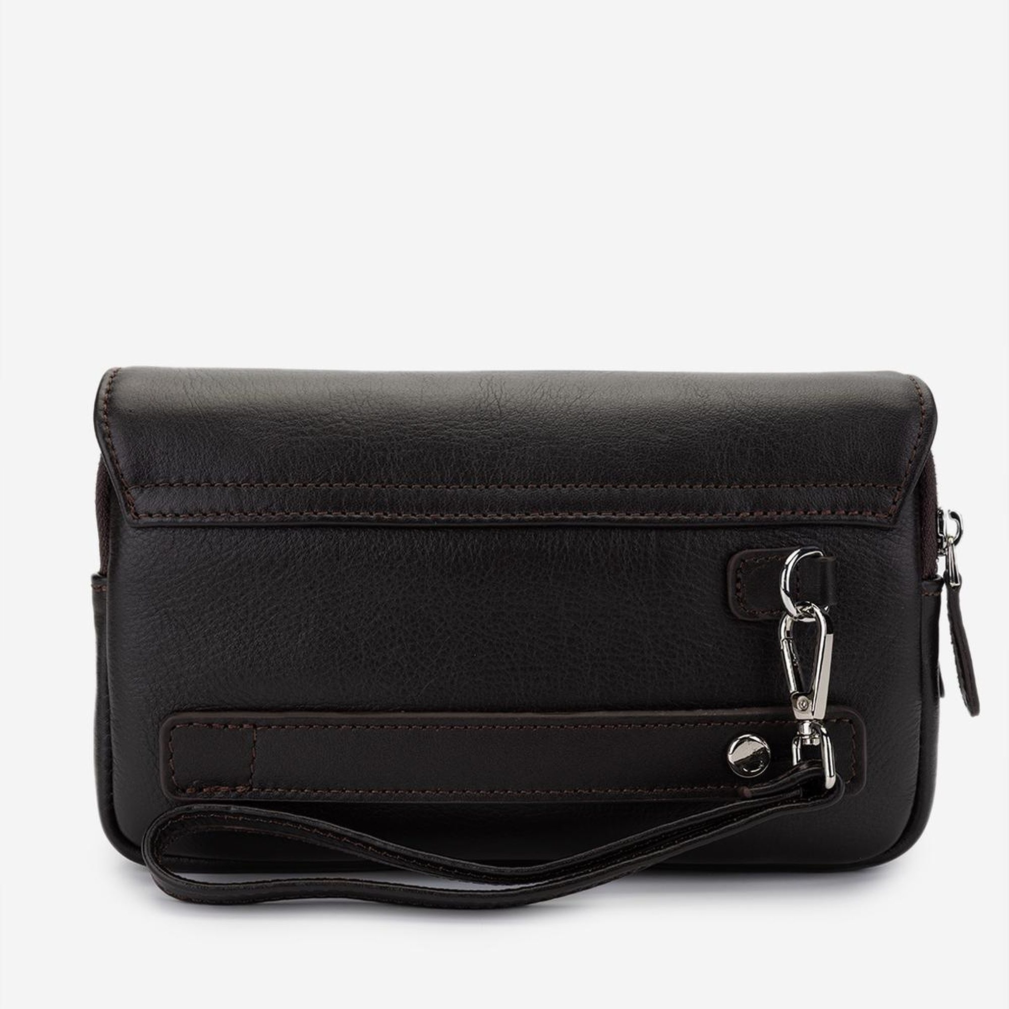 Valmenti Erkek Hakiki Deri Kahverengi El Çantası