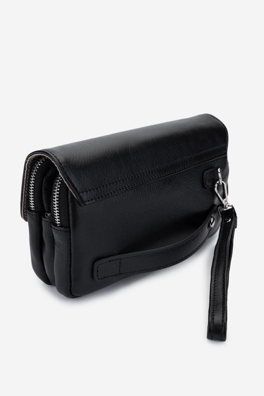  Valmenti Erkek Hakiki Deri Siyah Deri El Çantası