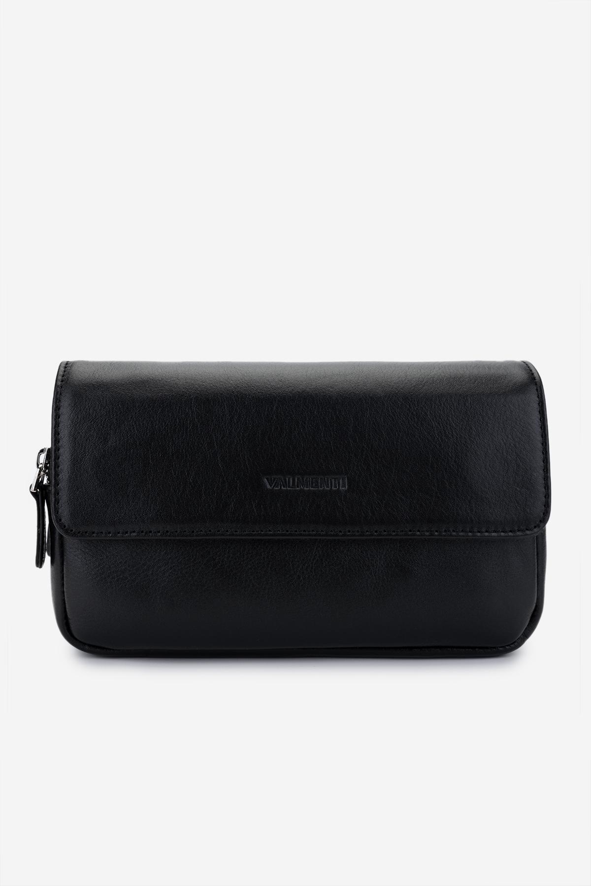 Valmenti Erkek Hakiki Deri Siyah Deri El Çantası
