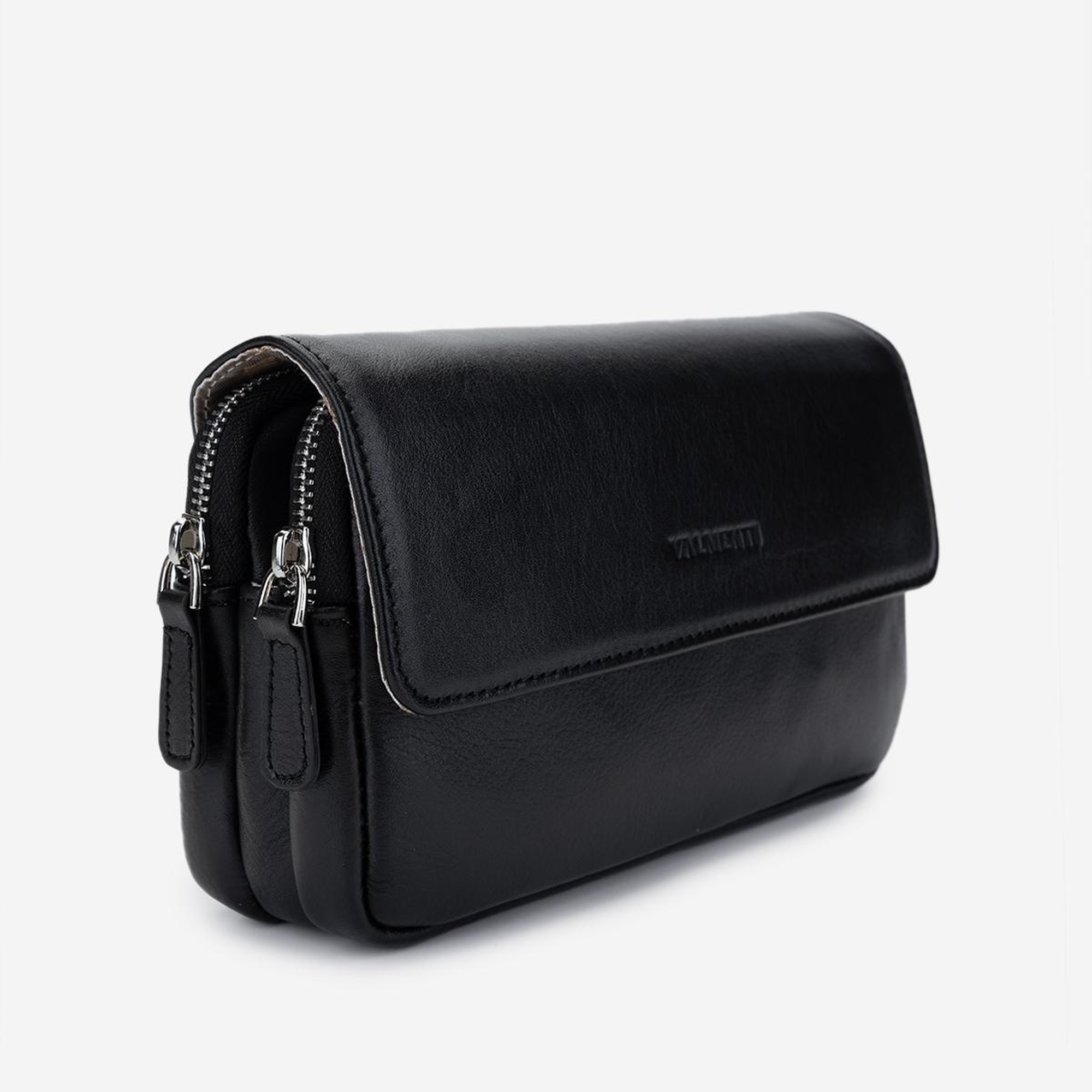 Valmenti Erkek Hakiki Deri Siyah Deri El Çantası