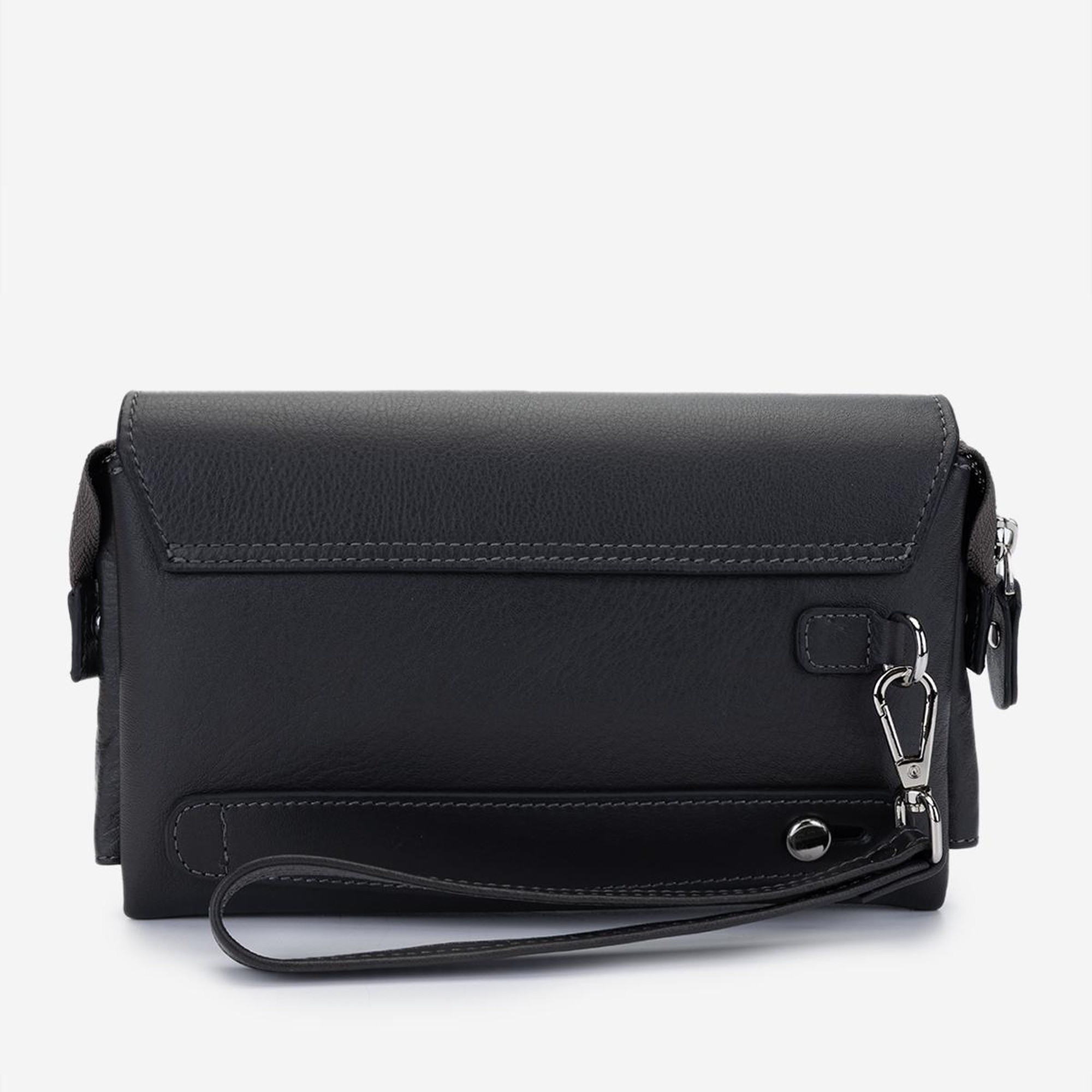 Valmenti Erkek Antrasit Hakiki Deri El Çantası