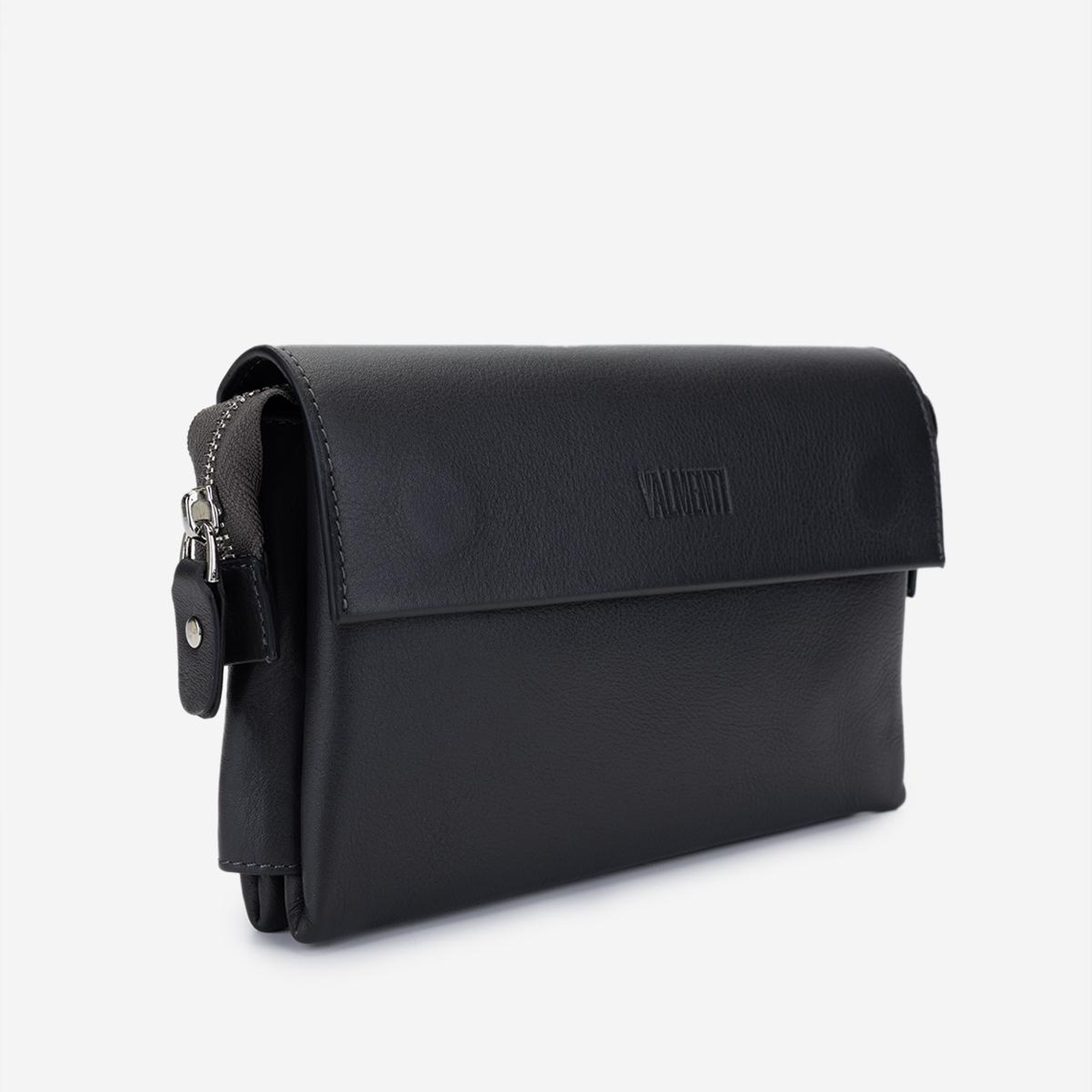 Valmenti Erkek Antrasit Hakiki Deri El Çantası