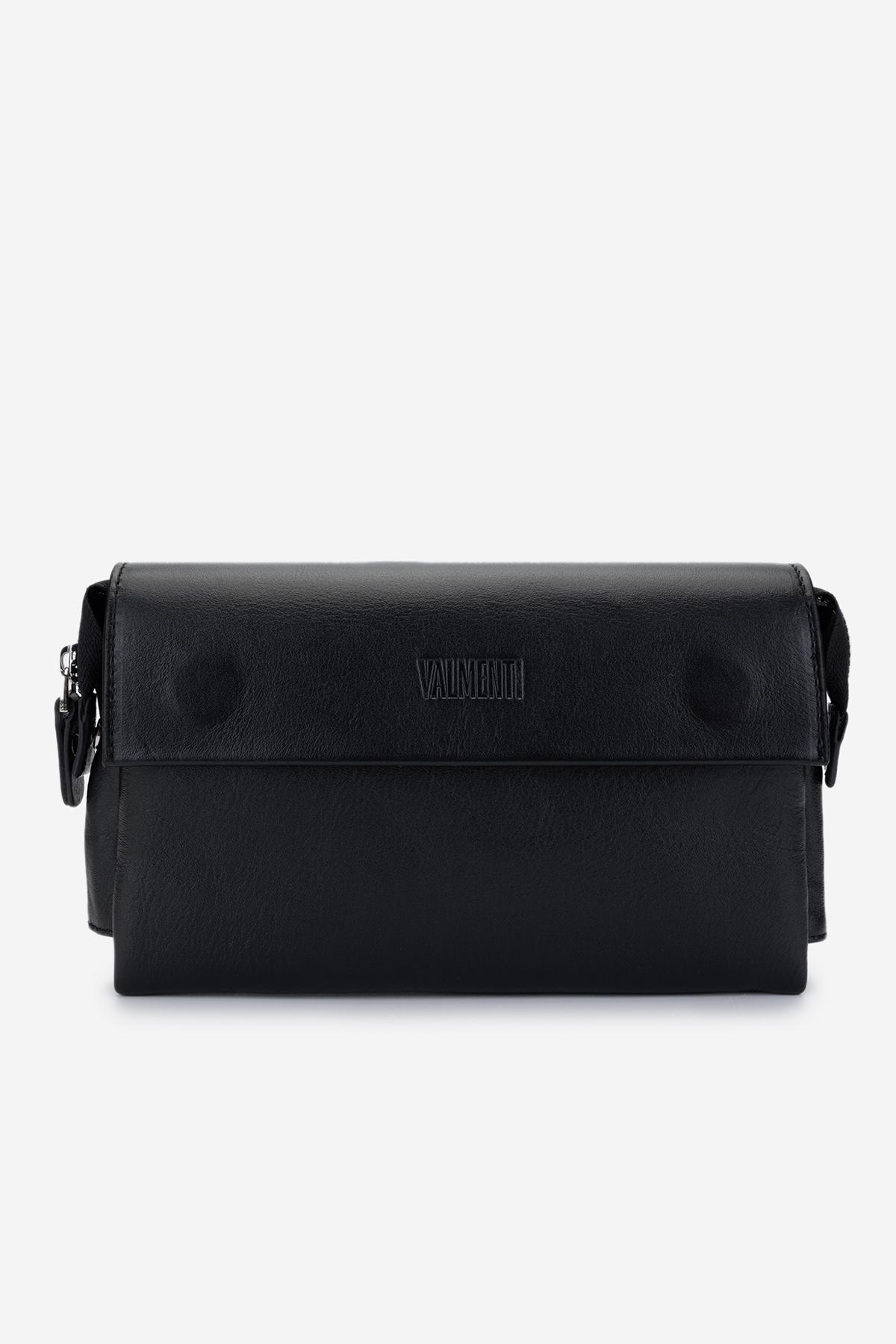  Valmenti Erkek Hakiki Deri Siyah Deri El Çantası