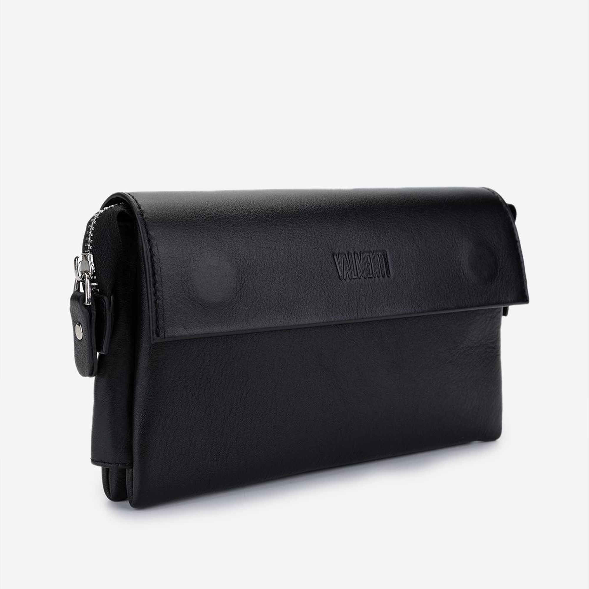 Valmenti Erkek Hakiki Deri Siyah Deri El Çantası
