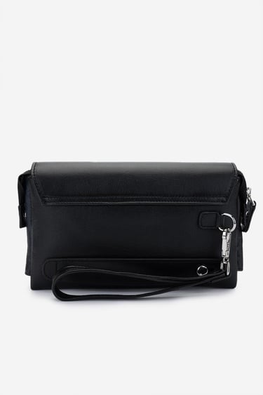  Valmenti Erkek Hakiki Deri Siyah Deri El Çantası