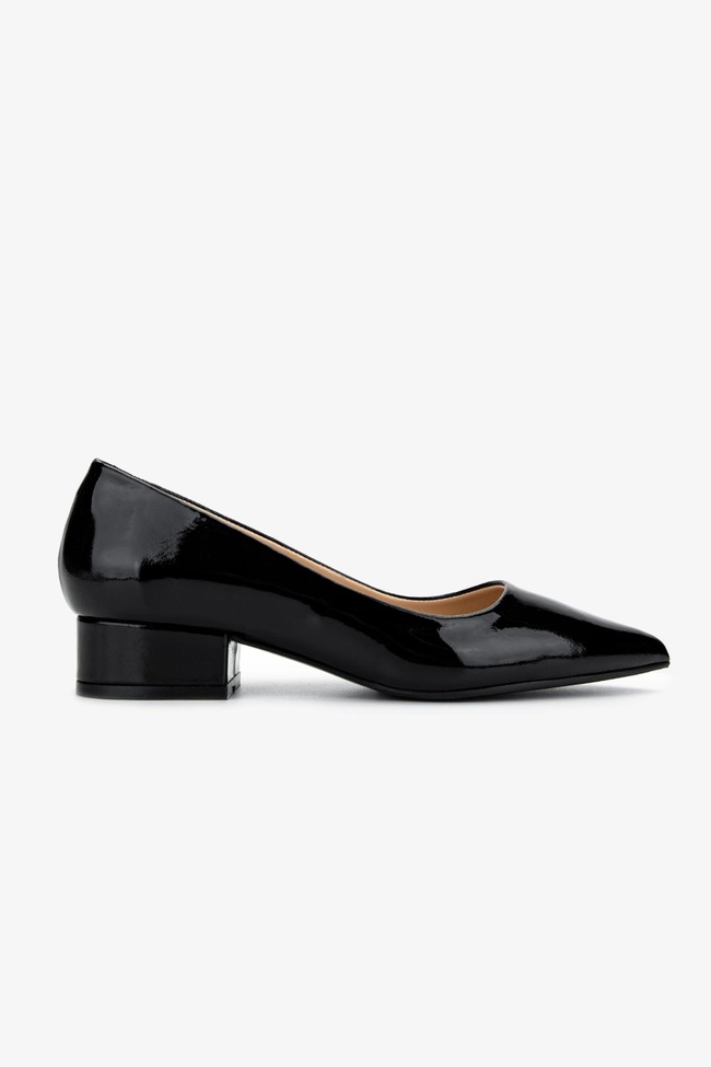  Valmenti Kadın Hakiki Deri Siyah Topuklu Ayakkabı