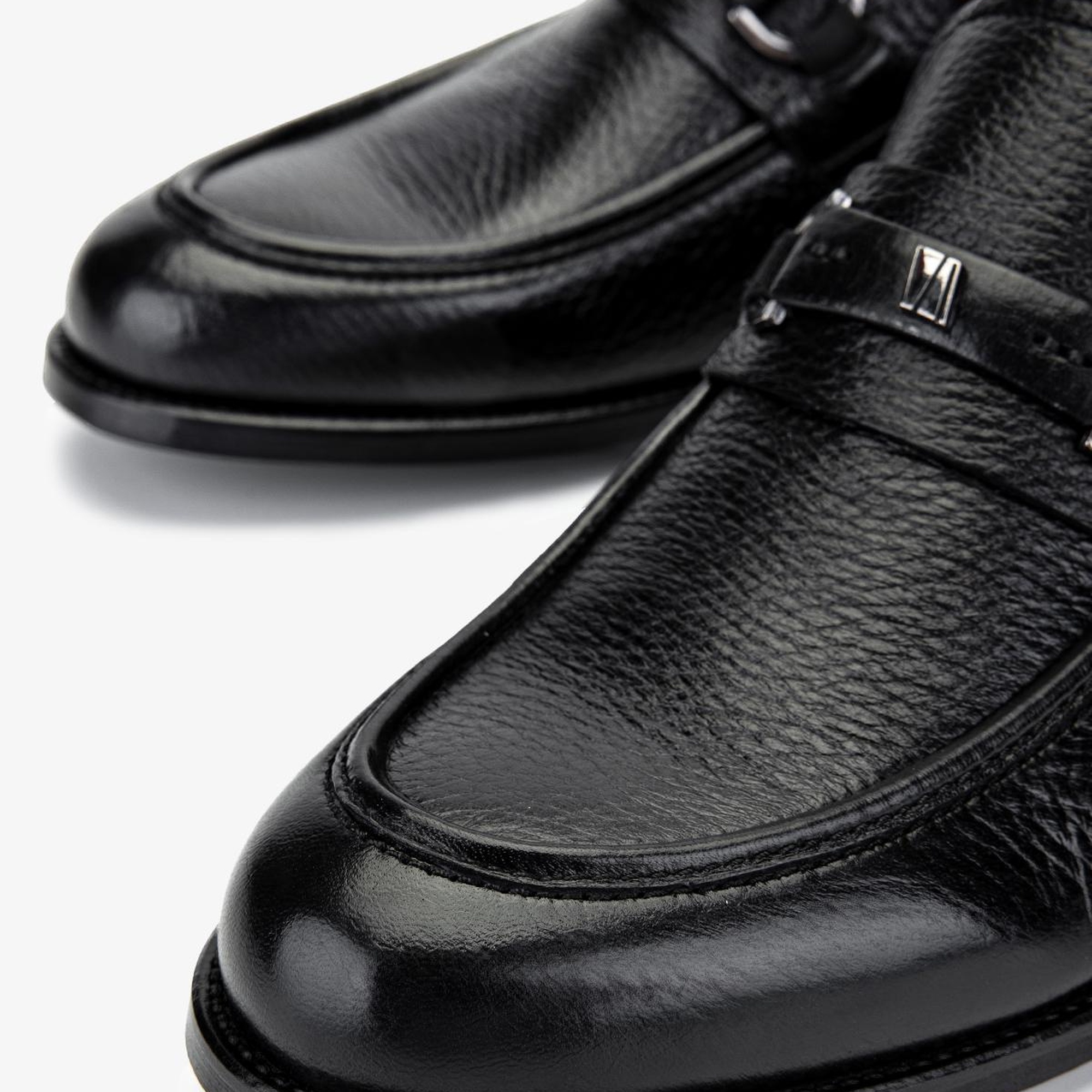 Valmenti Erkek Hakiki Deri Siyah Loafer Ayakkabı